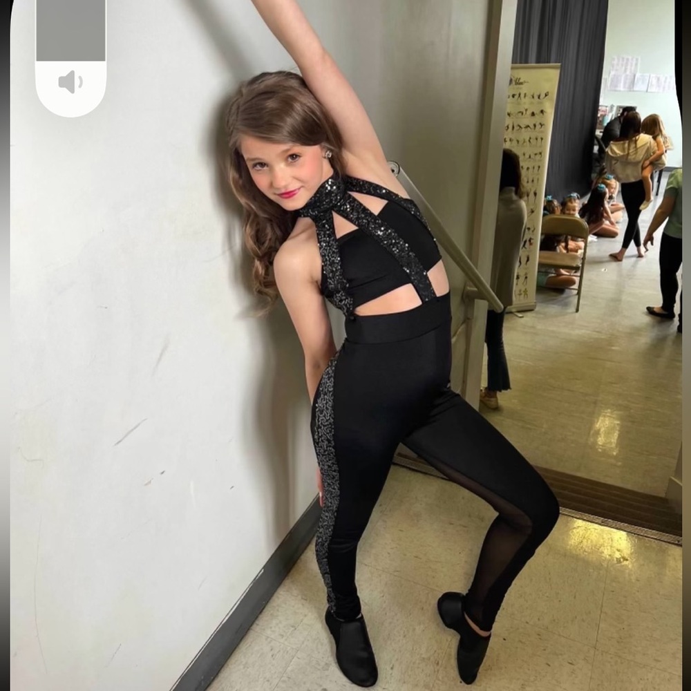 Black Sequin and spandex child costume